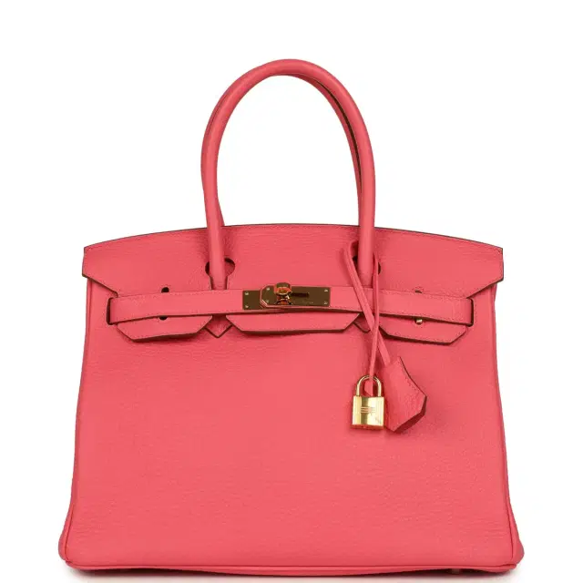 hermes Pre-owned Hermes Birkin 30 Rose Lipstick Togo Gold Hardware