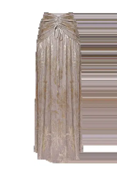 PatBo GOLDEN DUST LUREX MAXI SKIRT | Thumbnail 2
