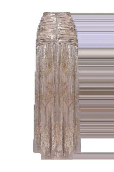 PatBo GOLDEN DUST LUREX MAXI SKIRT | Thumbnail 3