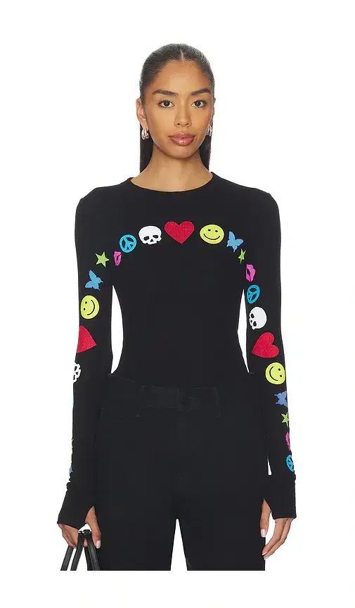 Lauren Moshi Mckinley Elements Arch Fitted Thermal Longsleeve Top