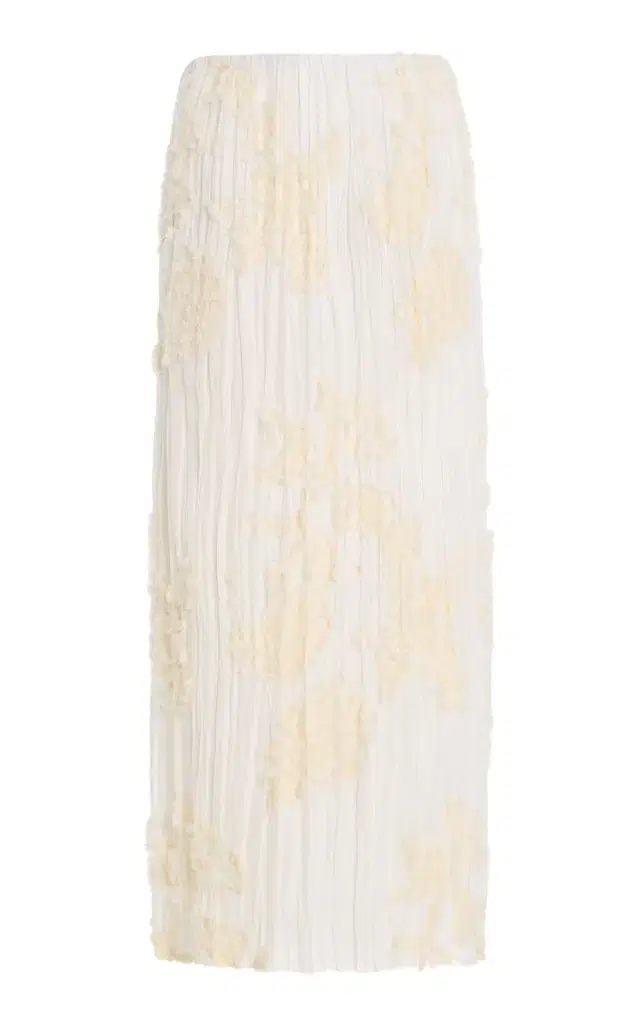 Kallmeyer Esse Plisse Cotton-Blend Maxi Skirt