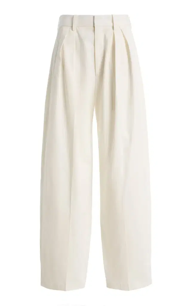 Joel Pleated Cotton-Poplin Trousers