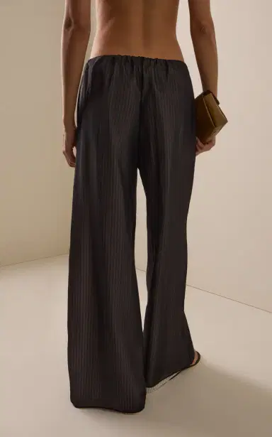 Kallmeyer Cairo Pinstriped Silk Trapped Poplin Wide-Leg Pants | Thumbnail 4 Kallmeyer Cairo Pinstriped Silk Trapped Poplin Wide-Leg Pants | Thumbnail 4