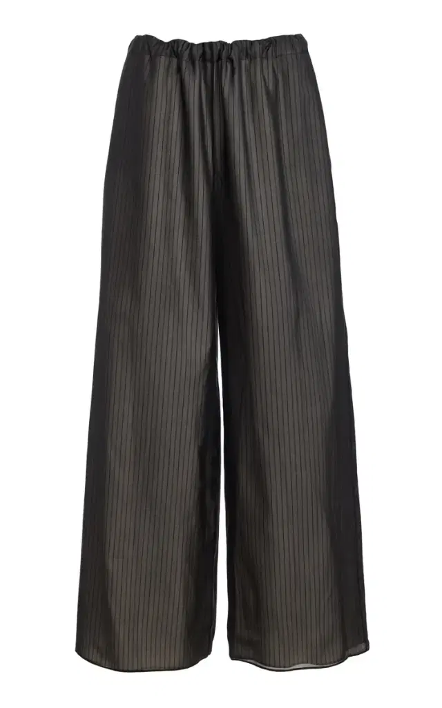 KALLMEYER Cairo Pinstriped Silk Trapped Poplin Wide-Leg Pants