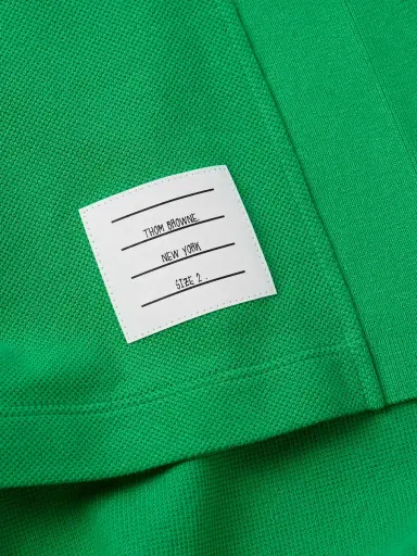 Thom Browne Logo-Appliquéd Striped Cotton-Piqué T-Shirt - Men | Thumbnail 4 Thom Browne Logo-Appliquéd Striped Cotton-Piqué T-Shirt - Men | Thumbnail 4