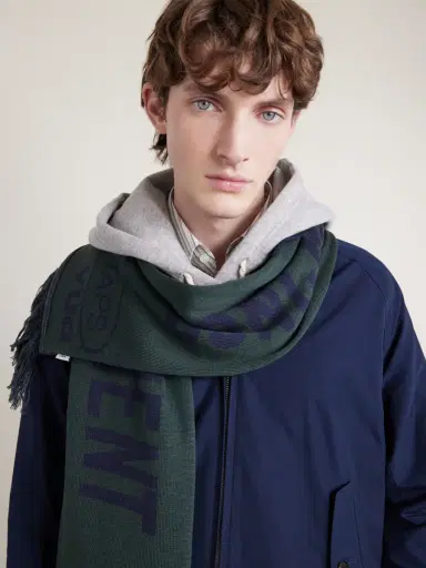 WTAPS Evasion Fringed Knitted Scarf - Men | Thumbnail 2