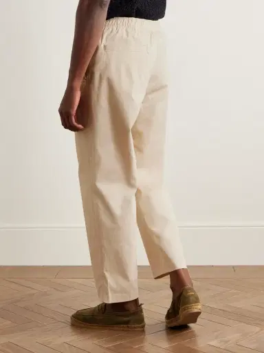 Orlebar Brown Alex Slim-Fit Brushed Cotton-Blend Twill Drawstring Trousers - Men | Thumbnail 4 Orlebar Brown Alex Slim-Fit Brushed Cotton-Blend Twill Drawstring Trousers - Men | Thumbnail 4