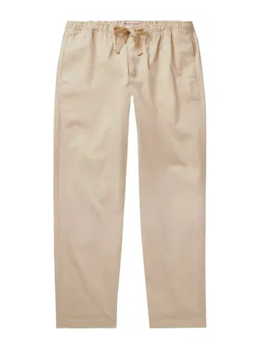 Orlebar Brown Alex Slim-Fit Brushed Cotton-Blend Twill Drawstring Trousers - Men | Thumbnail 1 Orlebar Brown Alex Slim-Fit Brushed Cotton-Blend Twill Drawstring Trousers - Men | Thumbnail 1
