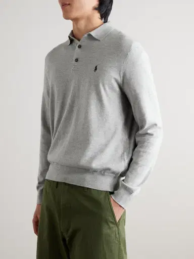 Polo Ralph Lauren Logo-Embroidered Cotton Polo Shirt - Men | Thumbnail 3