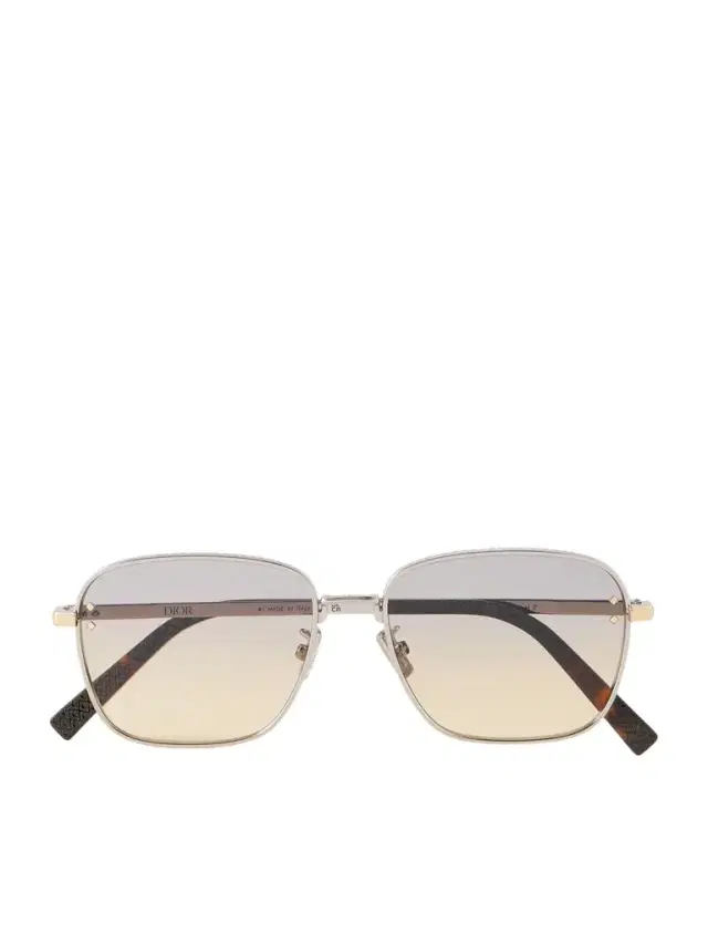 DIOR Eyewear CD Diamond S4U Geometric Silver-Tone and Tortoiseshell Acetate Sunglasses - Men