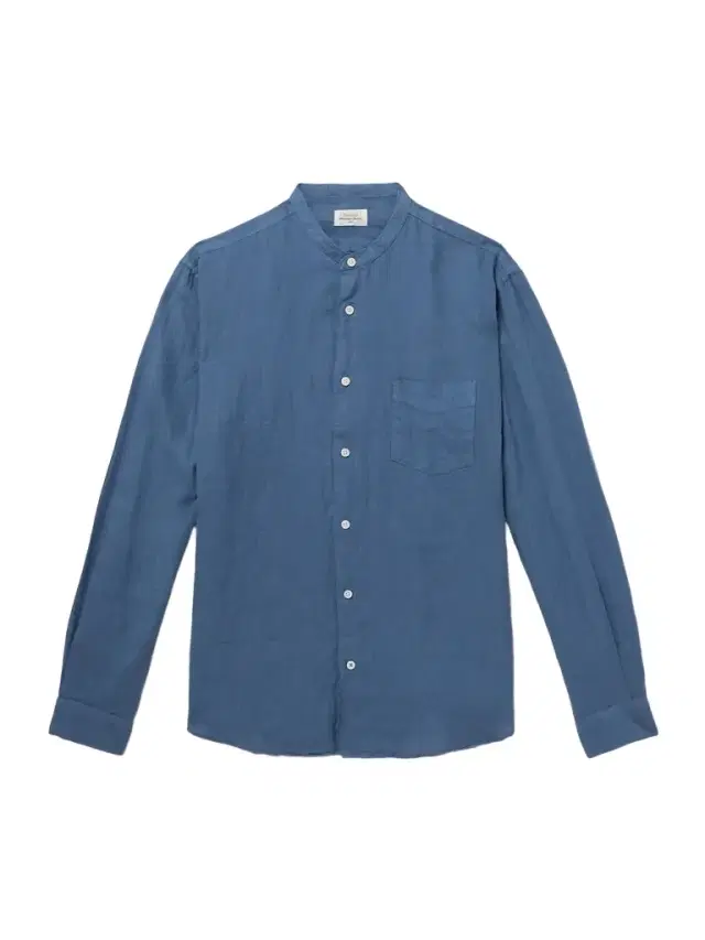Hartford Premium Pat Grandad-Collar Linen Shirt - Men