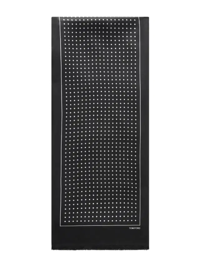 Polka-Dot Silk-Satin Scarf - Men