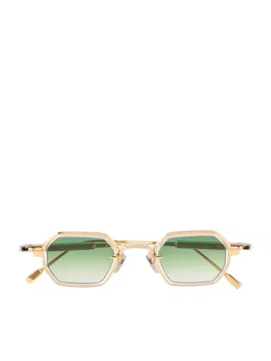 Sato Hadar-T Hexagonal-Frame Gold- and Silver-Tone Titanium Sunglasses - Men | Thumbnail 1
