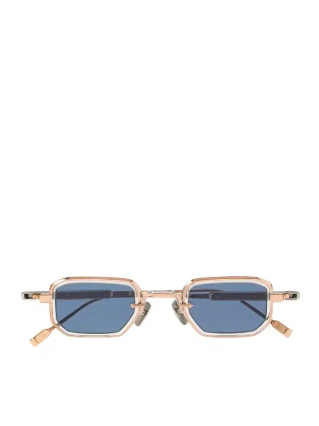 Sato Deneb-T Square-Frame Gold-Tone Titanium Sunglasses - Men