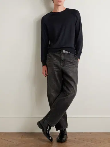 Nili Lotan Reggie Silk and Cotton-Blend Sweater - Men | Thumbnail 2
