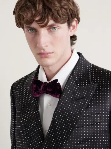 Tom Ford Pre-Tied Cotton-Velvet Bow Tie - Men | Thumbnail 2 Tom Ford Pre-Tied Cotton-Velvet Bow Tie - Men | Thumbnail 2