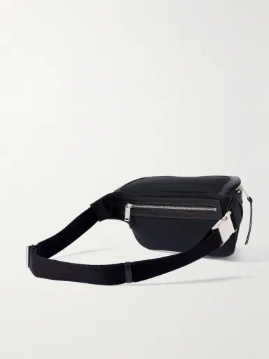 Saint Laurent Leather-Trimmed Canvas Belt Bag - Men | Thumbnail 3
