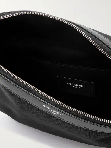 Saint Laurent Leather-Trimmed Canvas Belt Bag - Men | Thumbnail 5