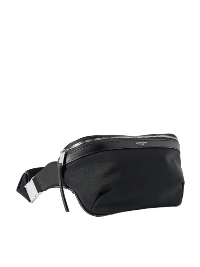 Leather-Trimmed Canvas Belt Bag - Men
