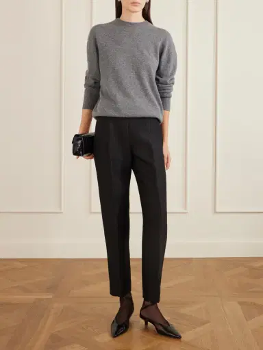 TOTEME Wool And Silk-blend Straight-leg Pants | Thumbnail 2
