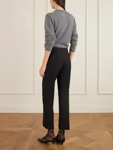 TOTEME Wool And Silk-blend Straight-leg Pants | Thumbnail 4