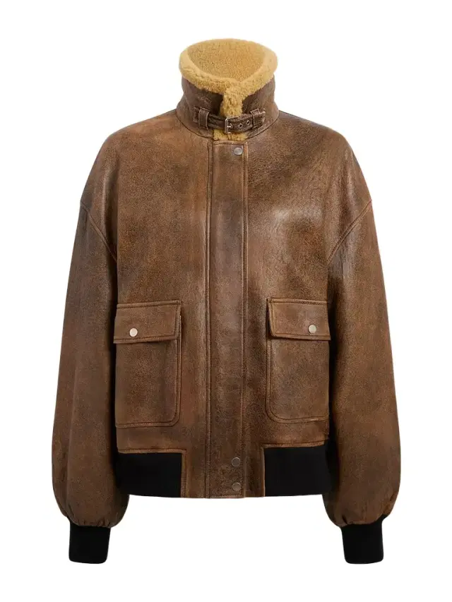 Sandor Shearling-trimmed Leather Jacket