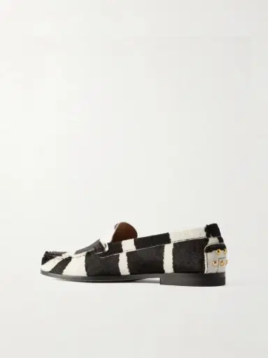 Tod's Studded Zebra-print Calf Hair Loafers | Thumbnail 3