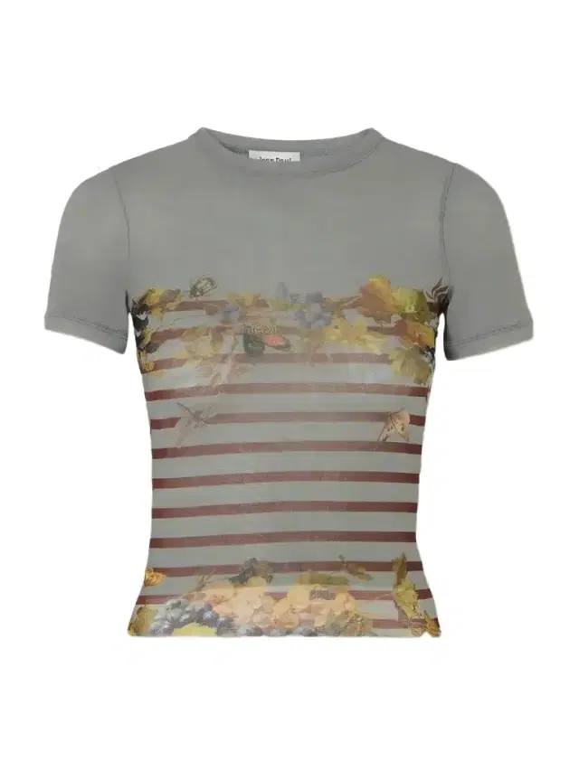 Marinière Grape Printed Mesh T-shirt