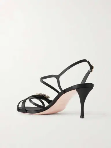 Roger Vivier Efflorescence 65 Crystal-embellished Satin Sandals | Thumbnail 3 Roger Vivier Efflorescence 65 Crystal-embellished Satin Sandals | Thumbnail 3