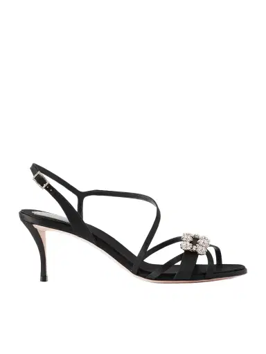 Roger Vivier Efflorescence 65 Crystal-embellished Satin Sandals | Thumbnail 1 Roger Vivier Efflorescence 65 Crystal-embellished Satin Sandals | Thumbnail 1