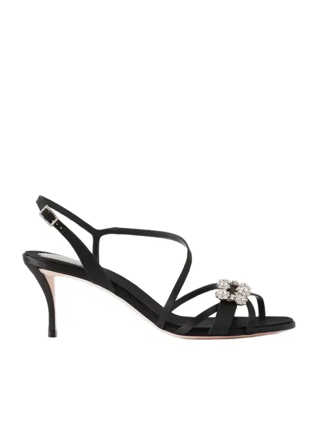 Roger Vivier Efflorescence 65 Crystal-embellished Satin Sandals