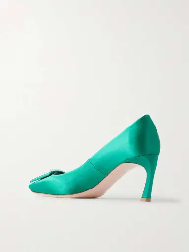 Roger Vivier Decollete Trompette 70 Embellished Satin Pumps | Thumbnail 3