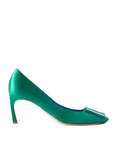 Roger Vivier Decollete Trompette 70 Embellished Satin Pumps | Thumbnail 1
