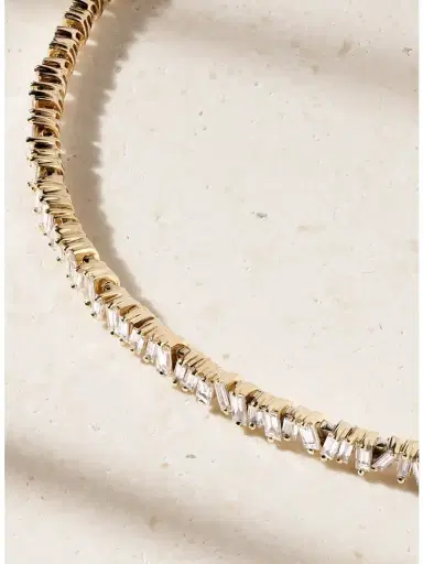 Suzanne Kalan 18-karat Gold Diamond Choker | Thumbnail 4