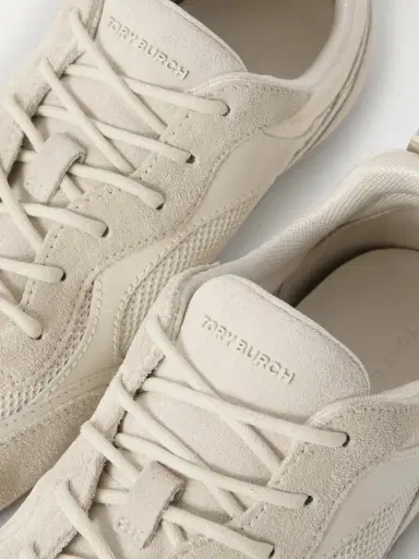 Tory Burch Field Leather, Mesh And Suede Sneakers | Thumbnail 5