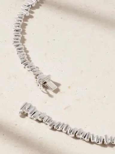 Suzanne Kalan 18-karat White Gold Sapphire Tennis Necklace | Thumbnail 3 Suzanne Kalan 18-karat White Gold Sapphire Tennis Necklace | Thumbnail 3