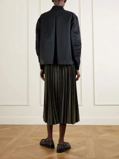 Sacai Pleated Padded Shell Bomber Jacket | Thumbnail 3 Sacai Pleated Padded Shell Bomber Jacket | Thumbnail 3