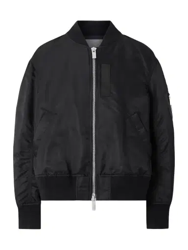 Sacai Pleated Padded Shell Bomber Jacket | Thumbnail 1 Sacai Pleated Padded Shell Bomber Jacket | Thumbnail 1
