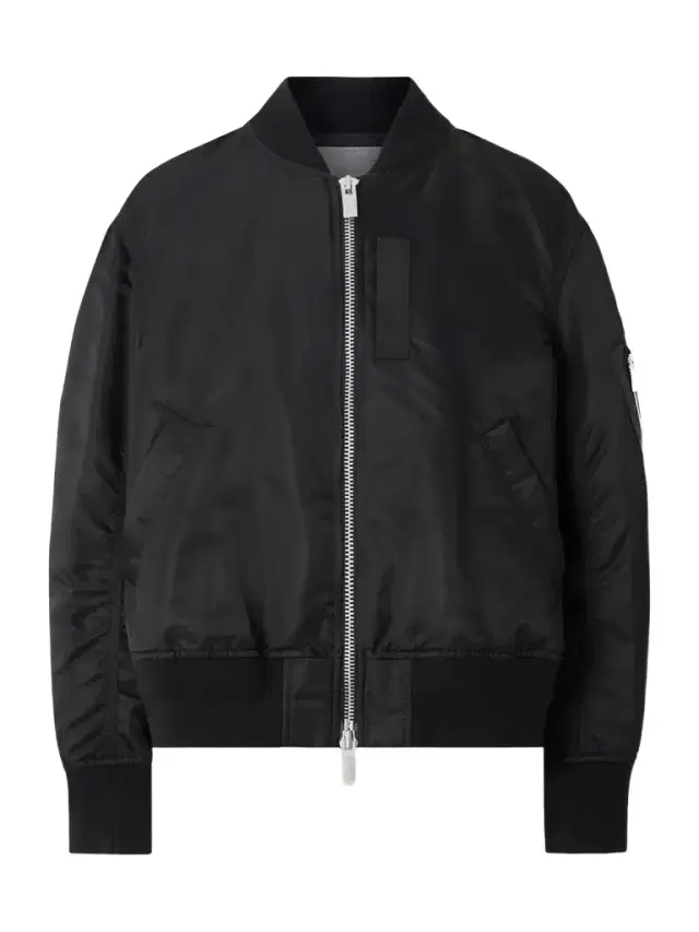 Pleated Padded Shell Bomber Jacket