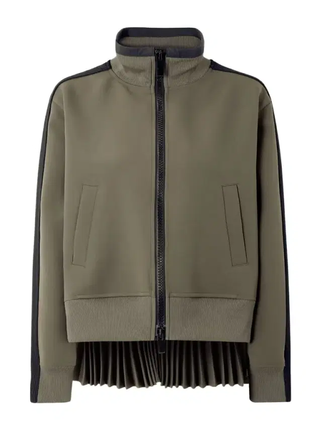 Pleated Tech-jersey Blouson Jacket