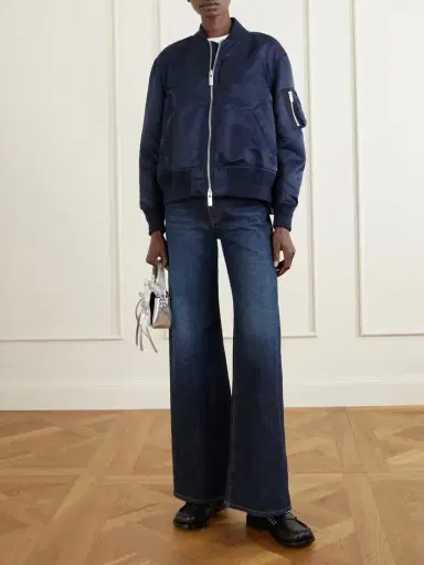 Sacai Pleated Padded Shell Bomber Jacket | Thumbnail 2 Sacai Pleated Padded Shell Bomber Jacket | Thumbnail 2