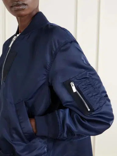 Sacai Pleated Padded Shell Bomber Jacket | Thumbnail 4 Sacai Pleated Padded Shell Bomber Jacket | Thumbnail 4