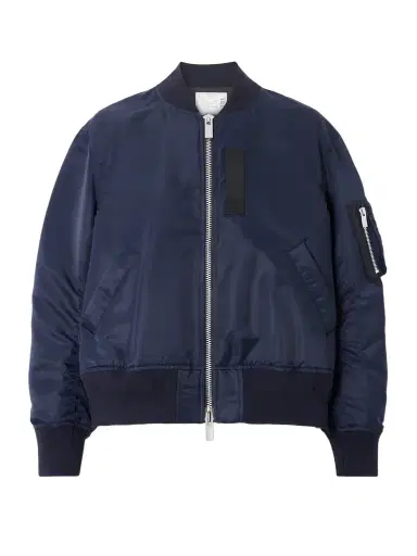 Sacai Pleated Padded Shell Bomber Jacket | Thumbnail 1 Sacai Pleated Padded Shell Bomber Jacket | Thumbnail 1