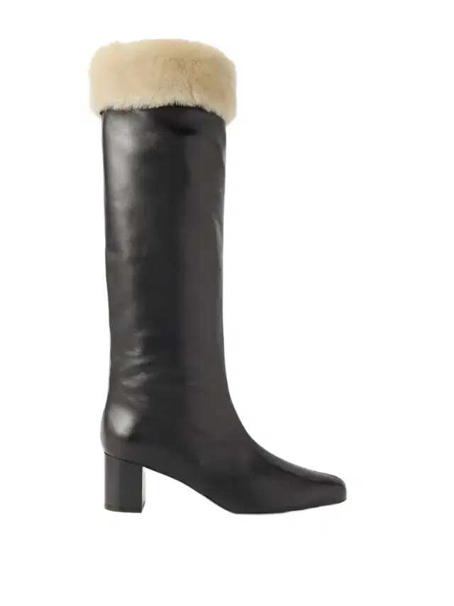 Downtown Shearling-trimmed Leather Knee Boots