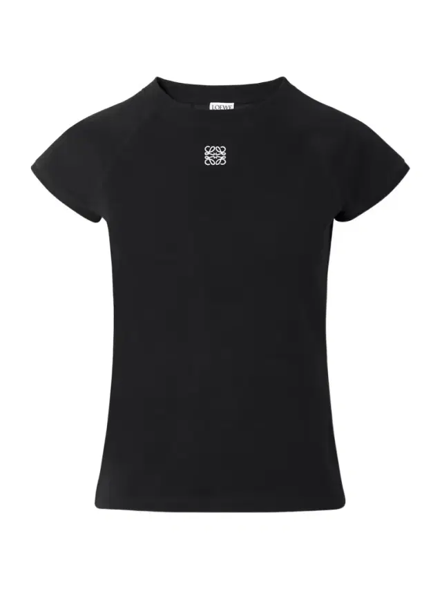 Anagram Embroidered Cotton-blend Jersey T-shirt