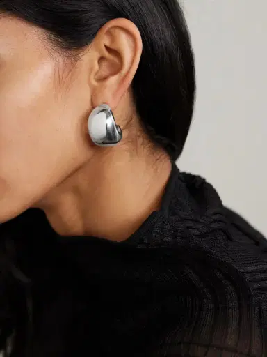 Martha Calvo Jordyn Rhodium-plated Hoop Earrings | Thumbnail 2