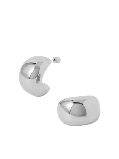 Martha Calvo Jordyn Rhodium-plated Hoop Earrings | Thumbnail 1
