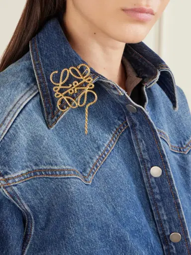 Loewe Anagram Rope Gold-tone Brooch | Thumbnail 2