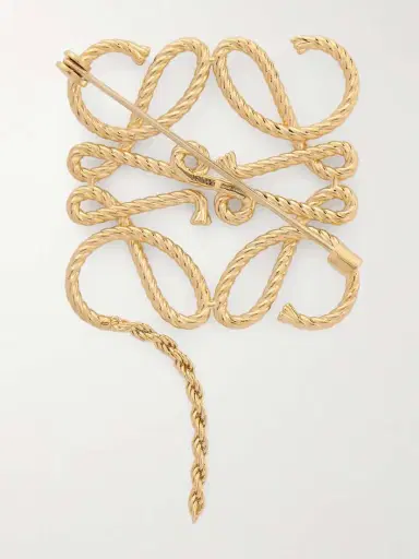 Loewe Anagram Rope Gold-tone Brooch | Thumbnail 3