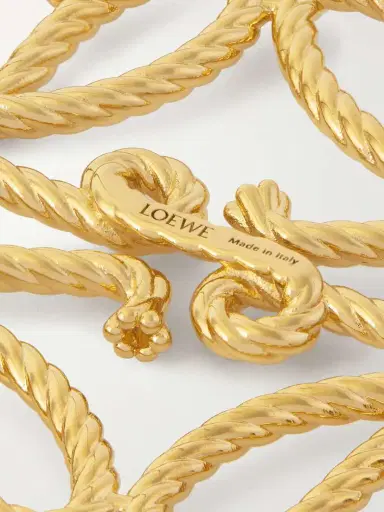 Loewe Anagram Rope Gold-tone Brooch | Thumbnail 4